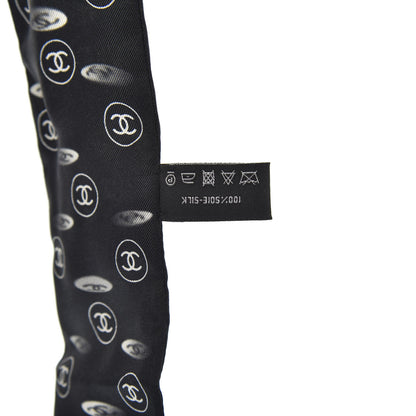 Chanel Silk CC Slim Bandeau Scarf Black 4 of 4