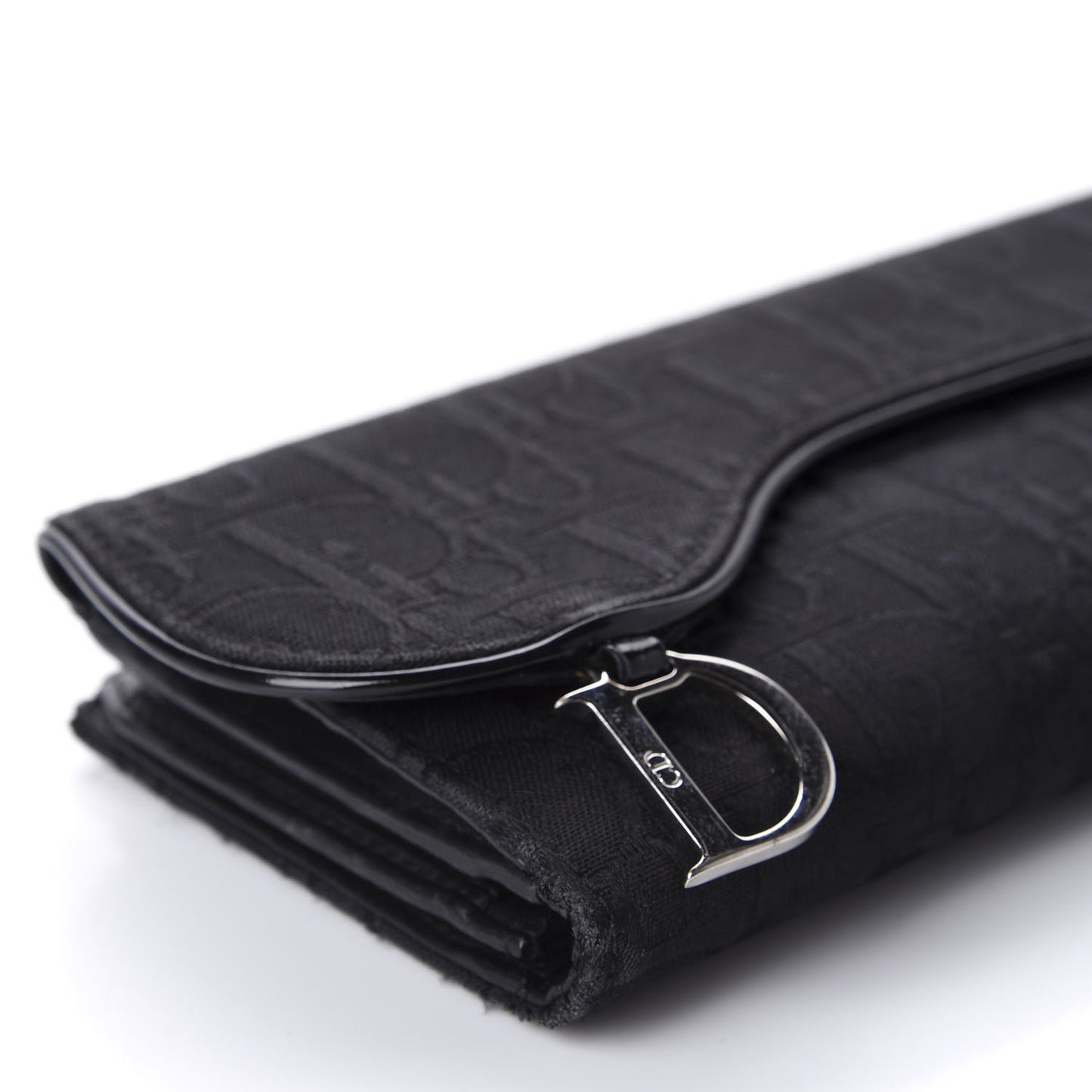 Monogram Saddle Wallet Black