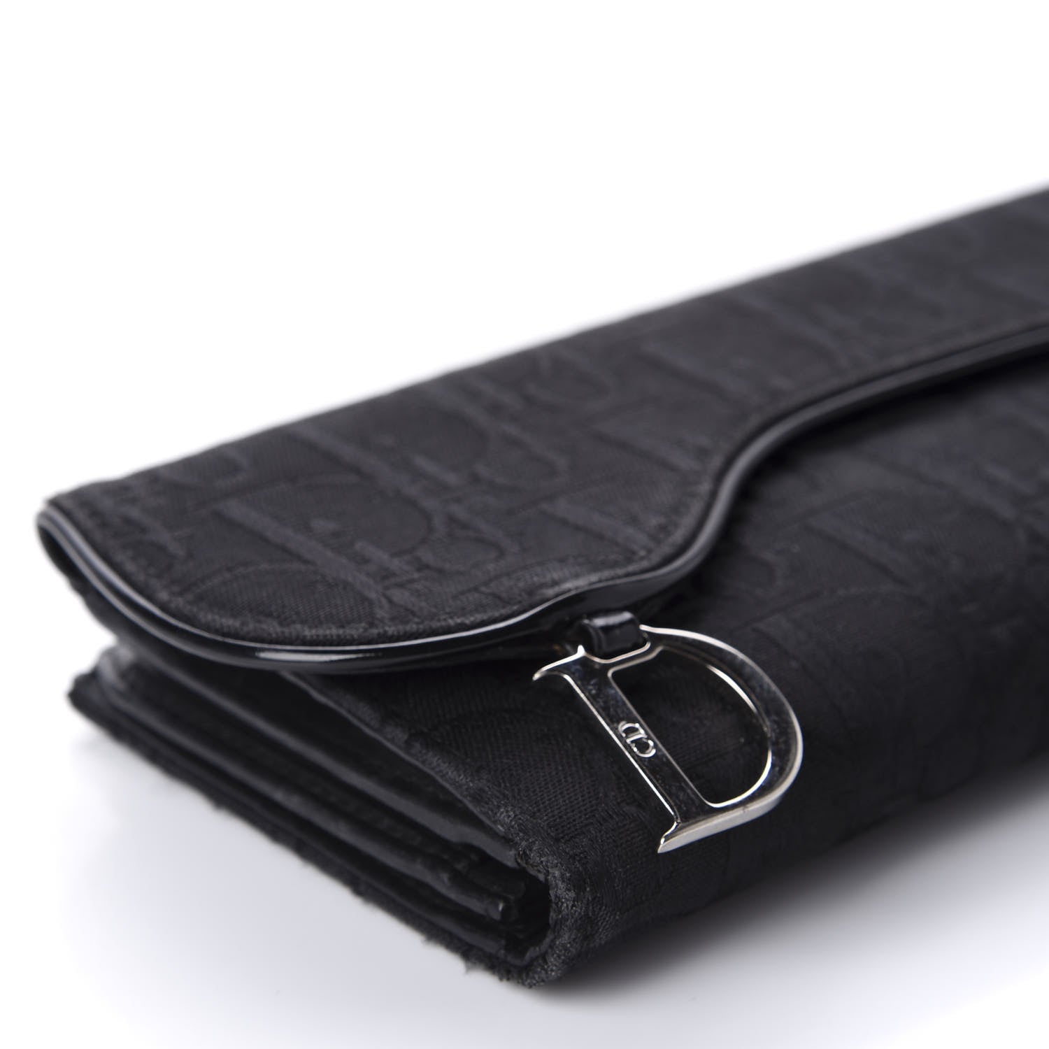 Christian Dior Monogram Saddle Wallet Black 6 of 12