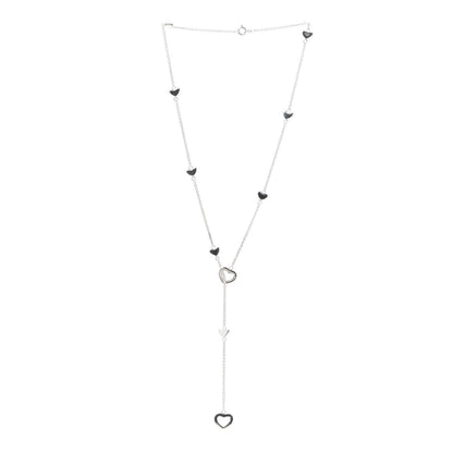 Tiffany Sterling Silver Heart Lariat Necklace 3 of 5