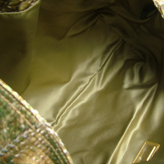 Metallic Python Chain Spy Gold