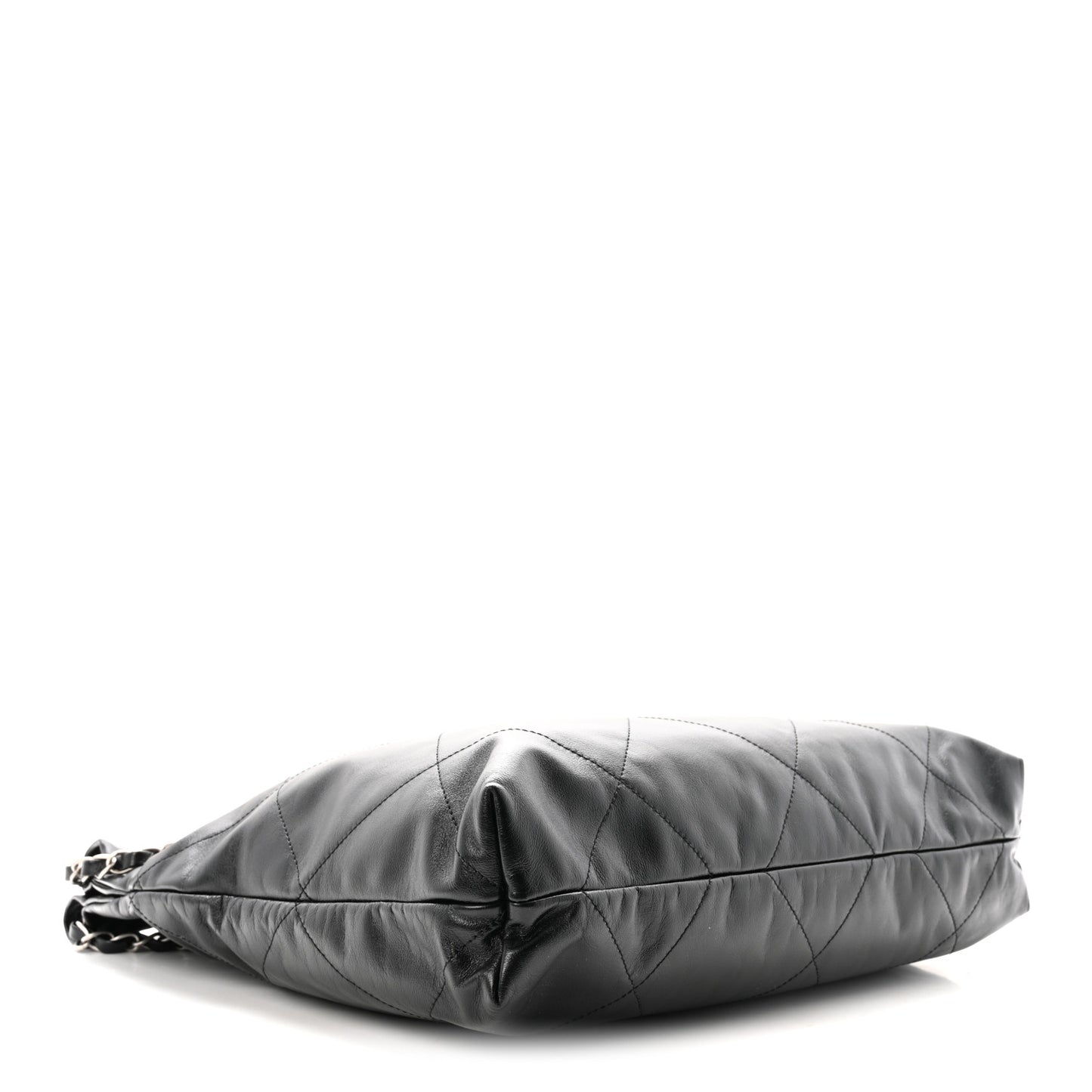 Shiny Calfskin Quilted Small Chanel 22 Black