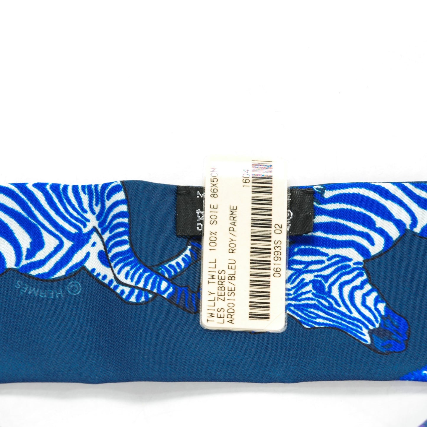 Silk Les Zebres Twilly Ardoise Bleu Roy Parme