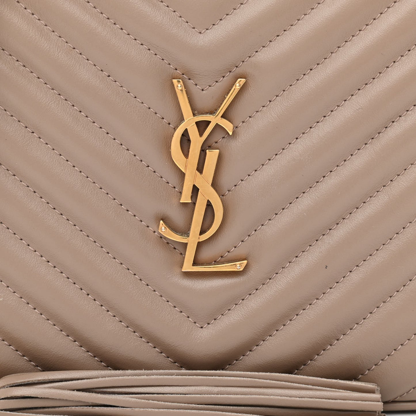 Calfskin Matelasse Monogram Lou Camera Bag Dark Latte
