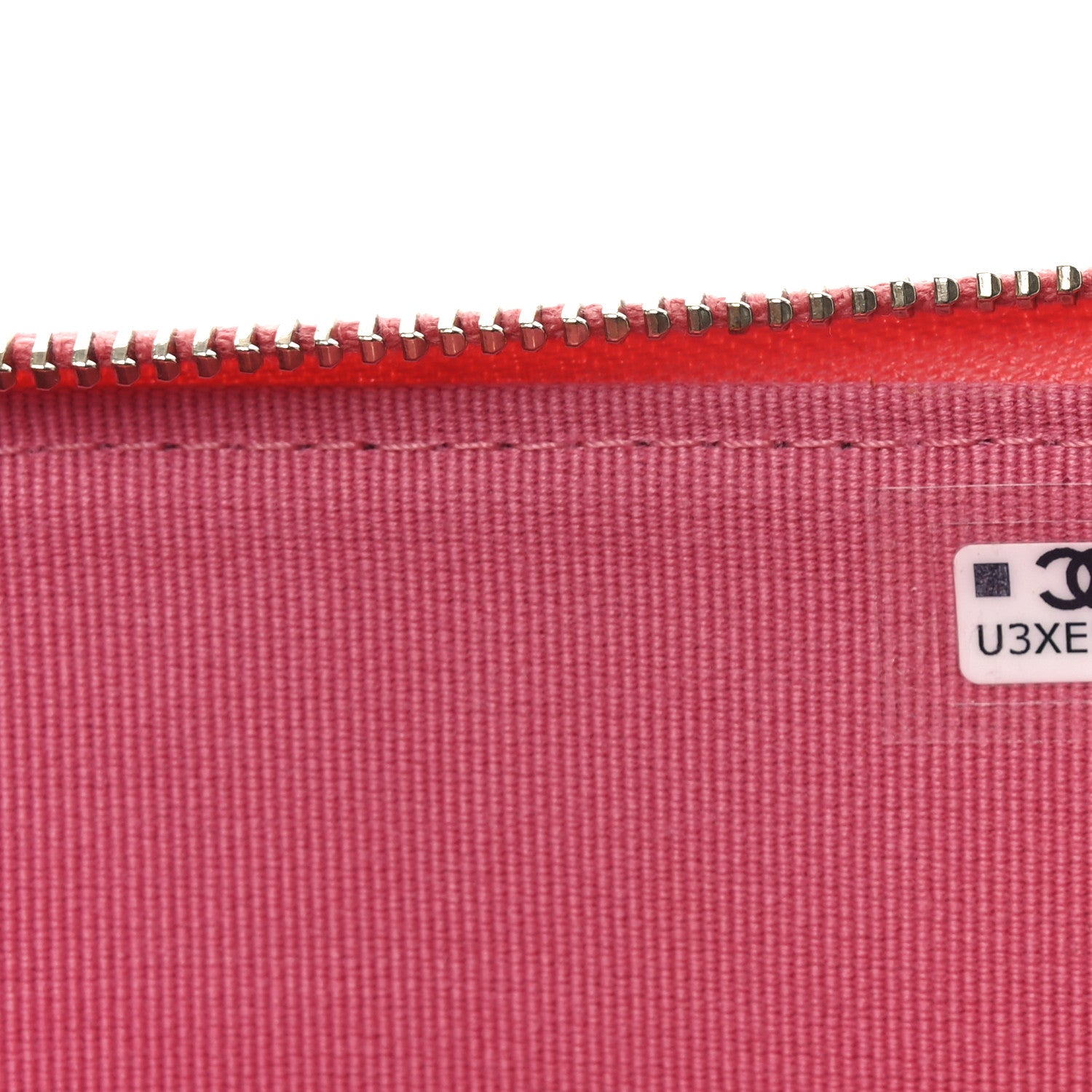 Chanel Caviar Quilted CC Zip Around Card Holder Pink 7 of 7