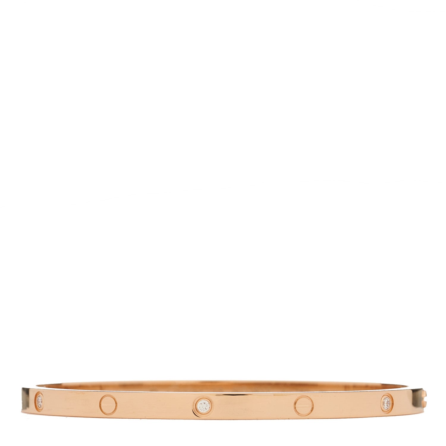 Cartier 18K Pink Gold 6 Diamond Small LOVE Bracelet 16 2 of 7