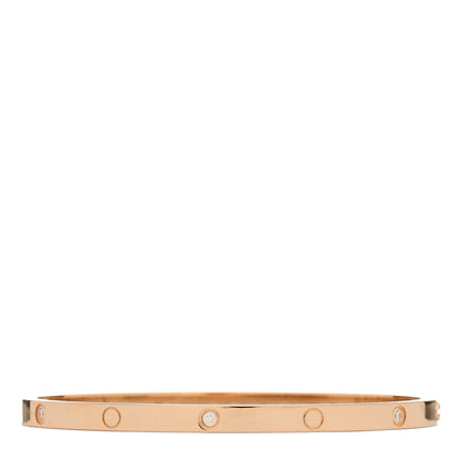 Cartier 18K Pink Gold 6 Diamond Small LOVE Bracelet 16 2 of 7