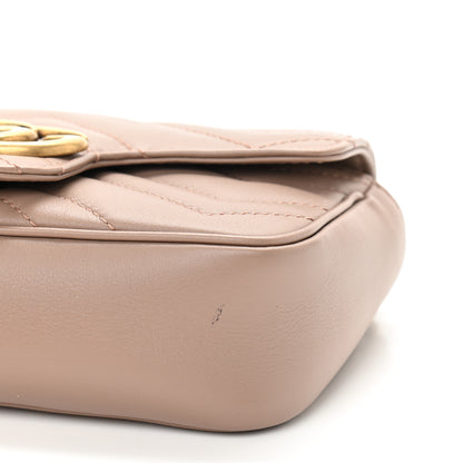 Gucci Calfskin Matelasse Super Mini GG Marmont Shoulder Bag Porcelain Rose 6 of 12