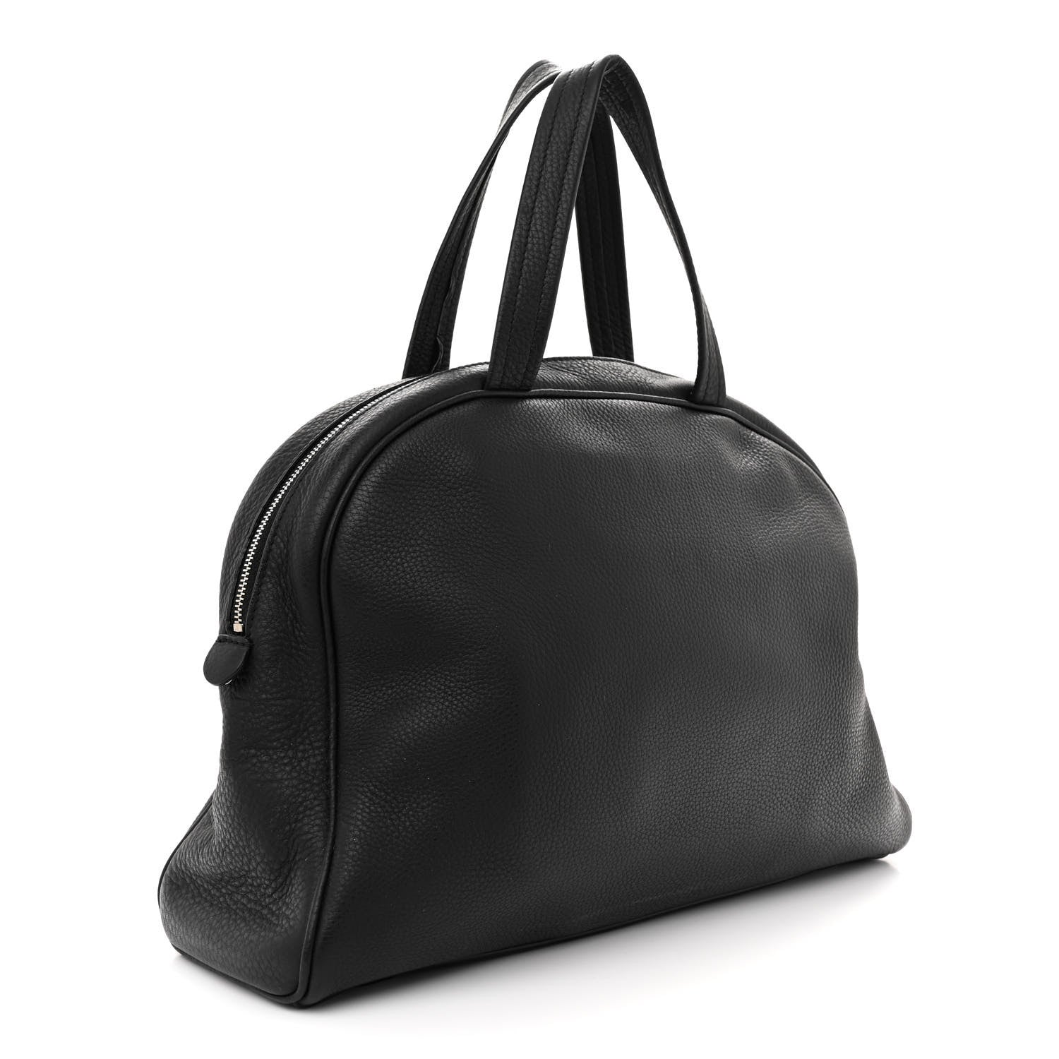 The Row Grained Calfskin Soft Bowling Bag Black 3 of 14