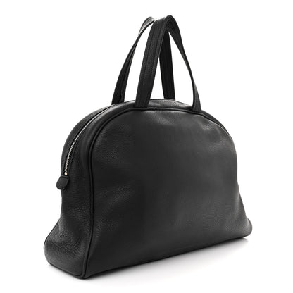 The Row Grained Calfskin Soft Bowling Bag Black 3 of 14