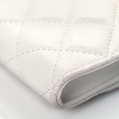 Chanel Caviar Quilted My Everything Clutch With Chain White Black 9 of 11