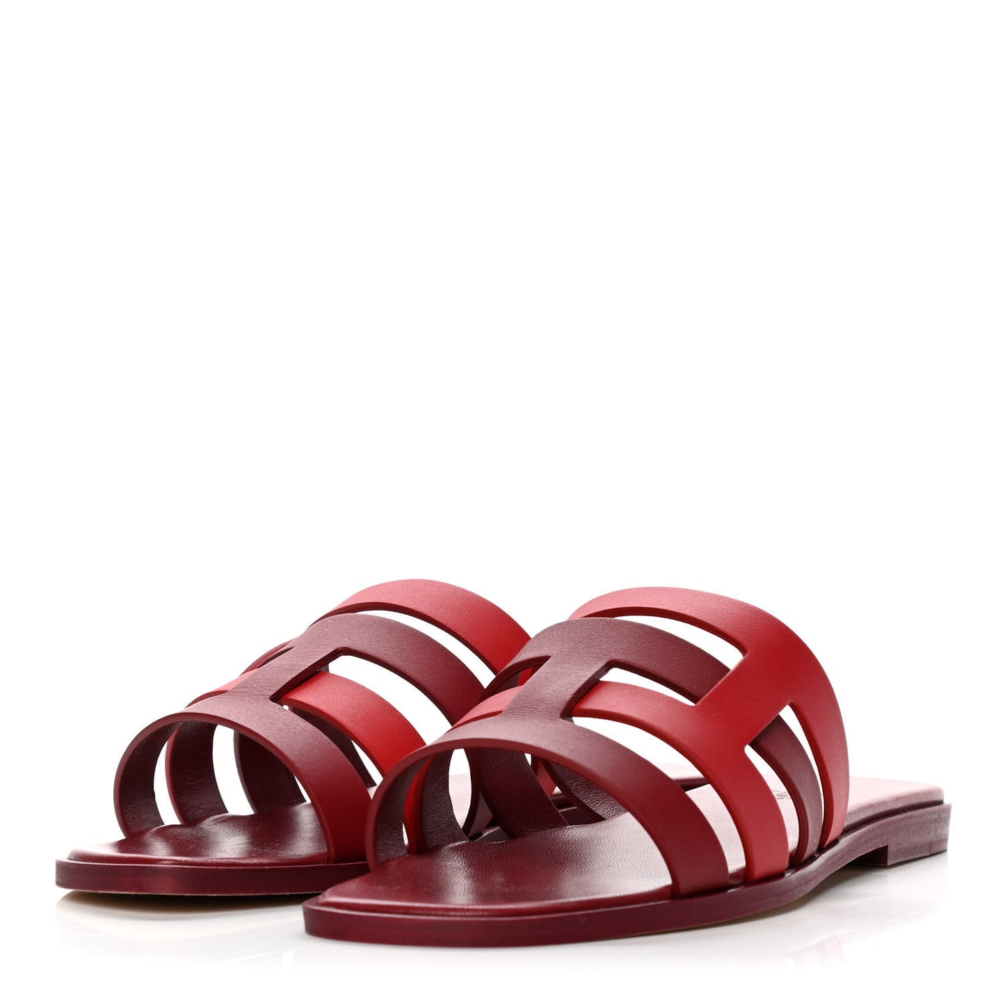 Calfskin Amore Sandals 36 Rouge Grenat Orange Solaire