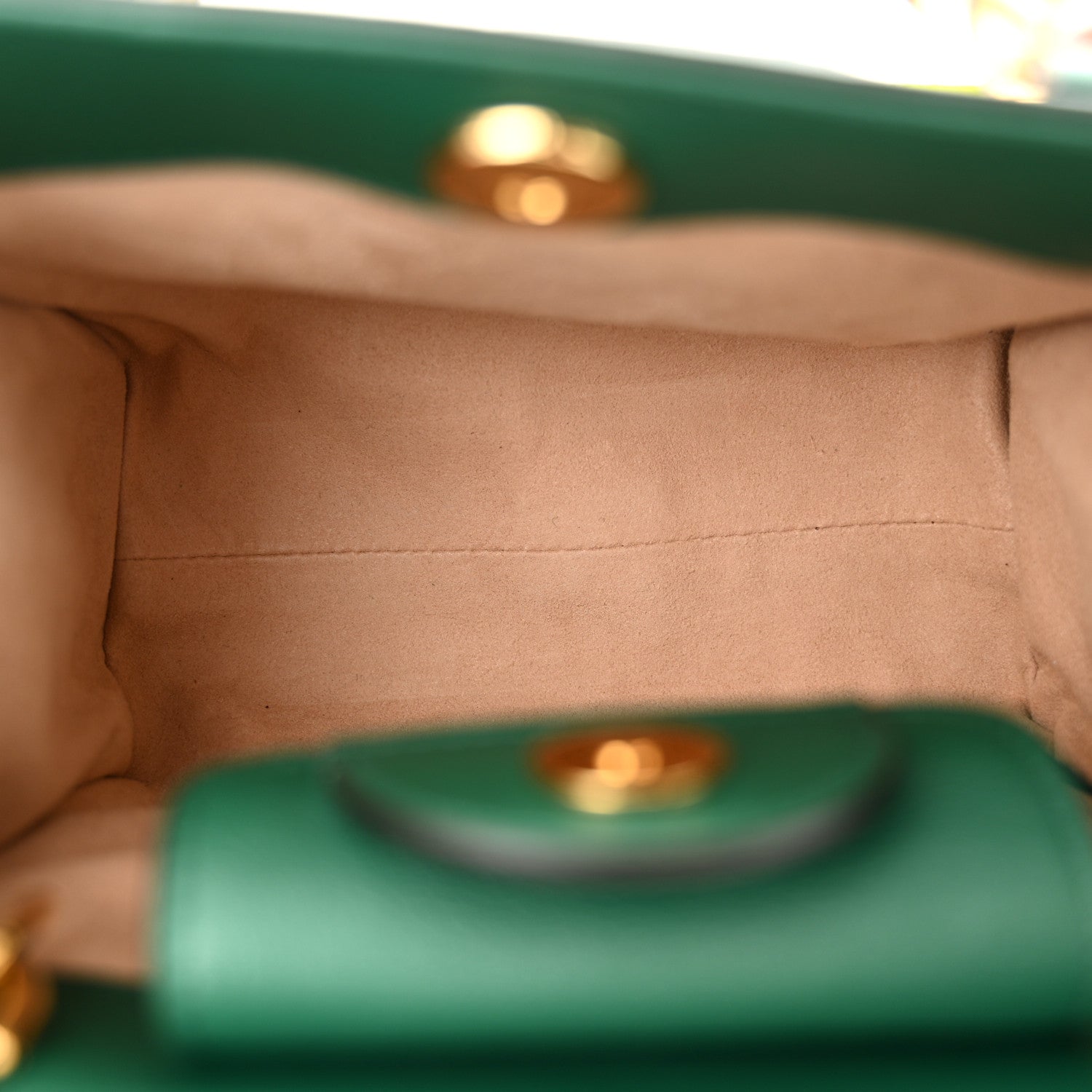 Gucci Wonka Grain Calfskin Mini Diana Tote Bag Green Yellow Fluo 5 of 10