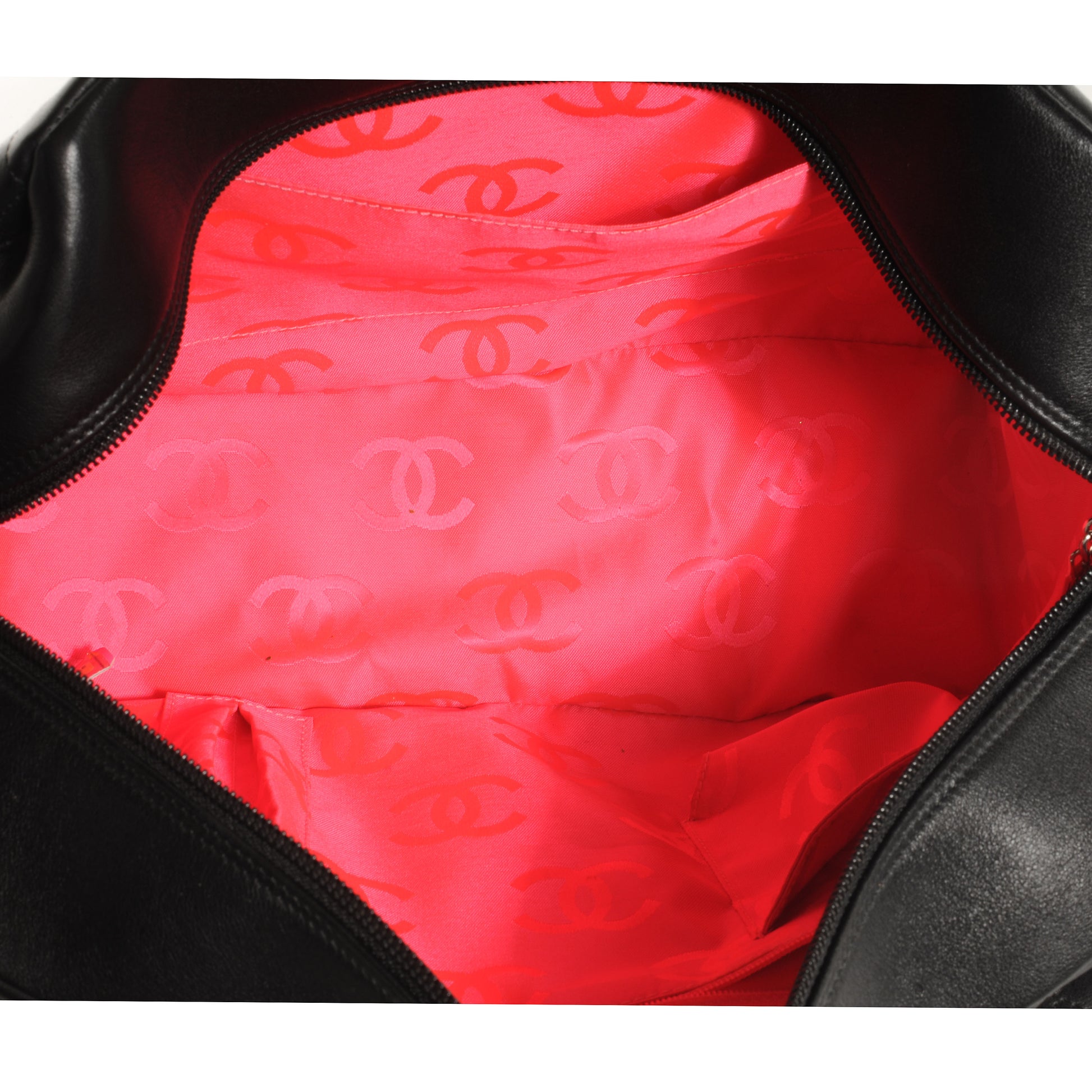 Chanel Calfskin Quilted Large Cambon Multipocket Reporter Black White 5 of 7
