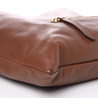 Burberry Soft Calfskin House Check Big Crush Tote Brown Ochre 8 of 10