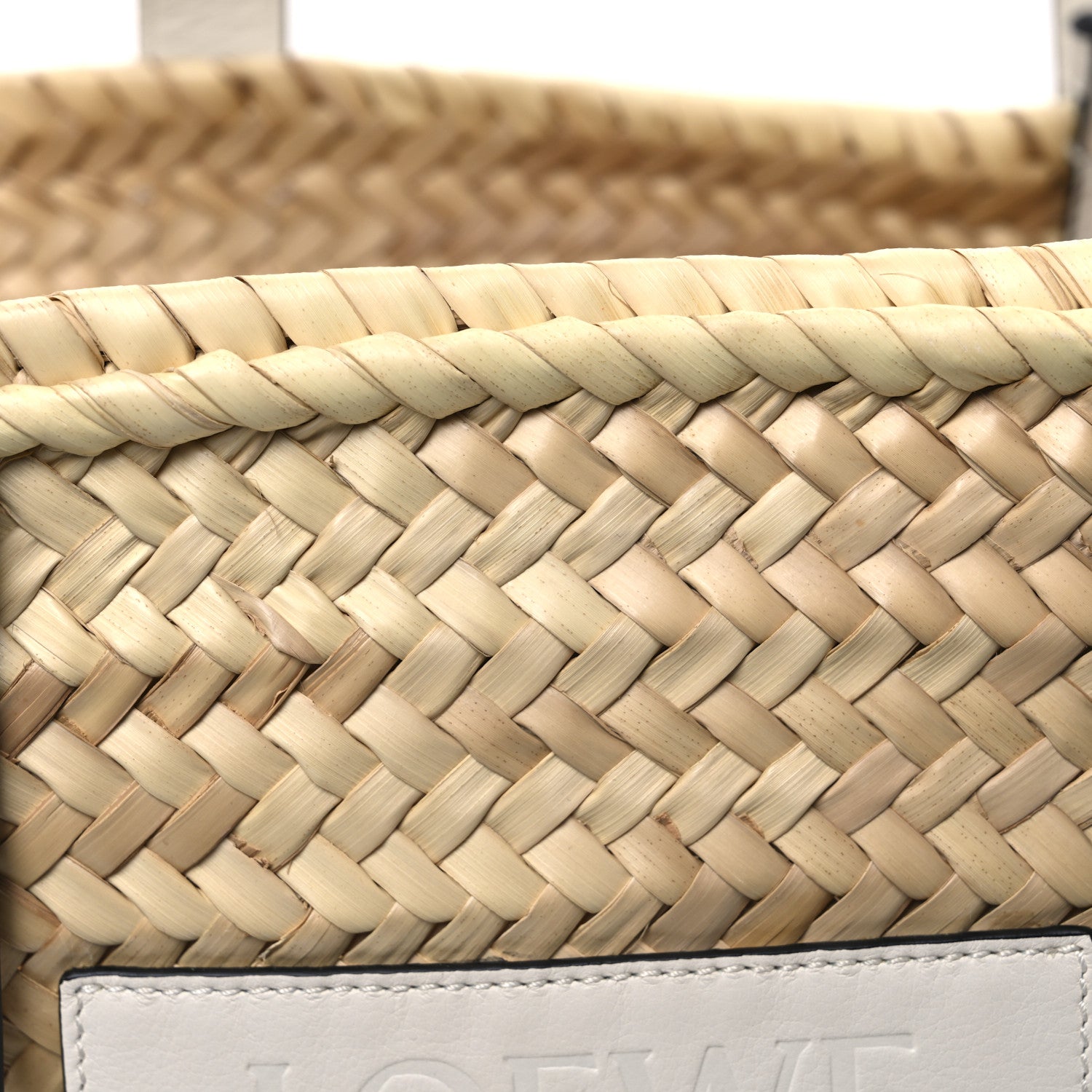 Loewe Raffia Small Basket Tote Bag Natural White 8 of 11