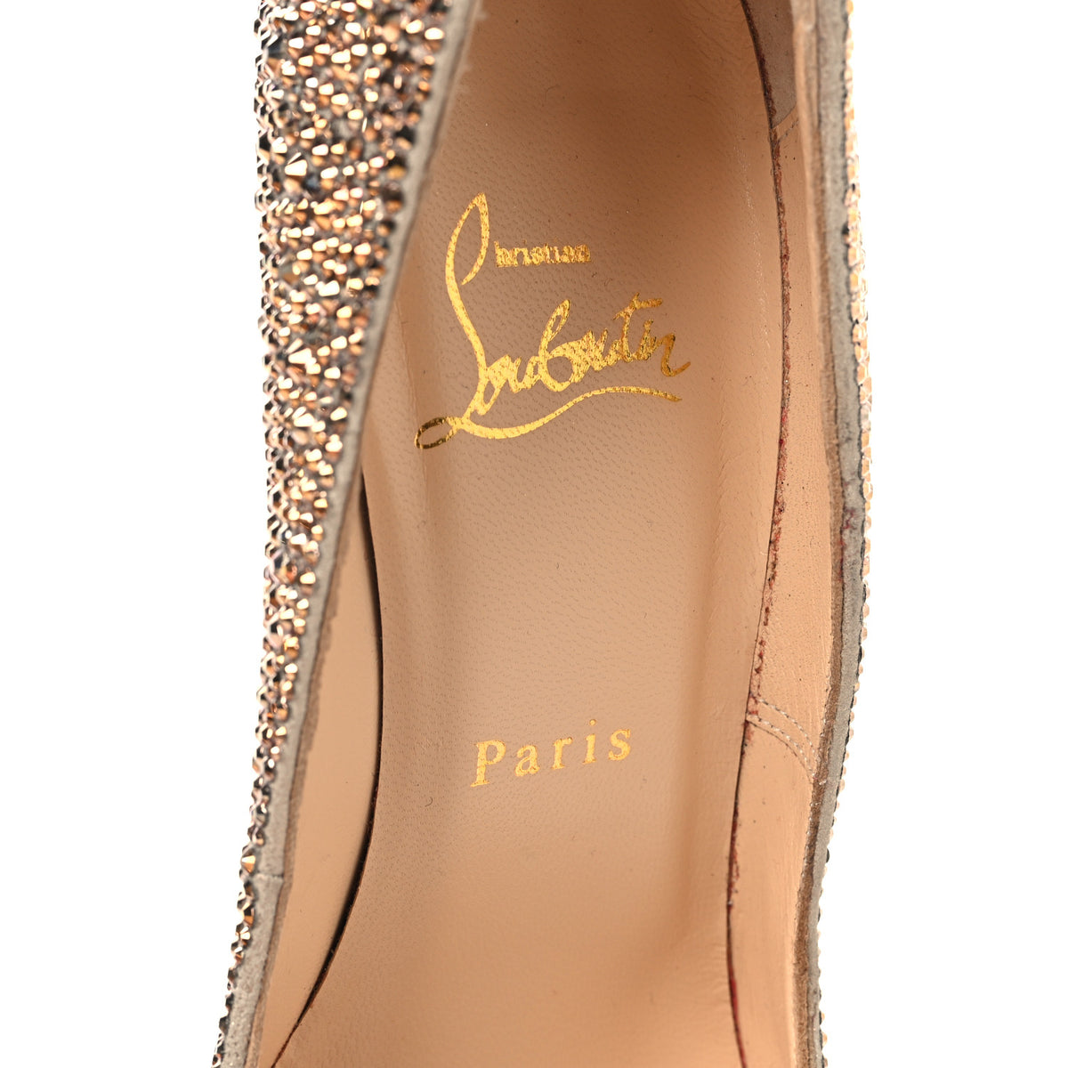 Specchio Strass Crystal Lady Peep 150 Pumps 37.5 Rose Gold