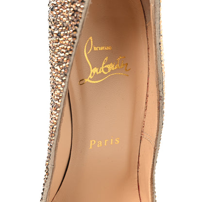 Christian Louboutin Specchio Strass Crystal Lady Peep 150 Pumps 37.5 Rose Gold 8 of 8
