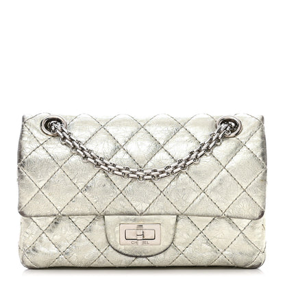 Chanel Metallic Aged Calfskin Quilted 2.55 Reissue 224 Flap Silver 1 of 18