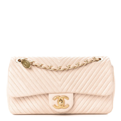 Chanel Calfskin Chevron Small Surpique Flap Ivory 1 of 10