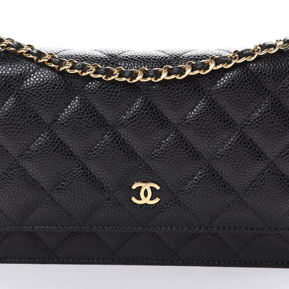 Chanel Caviar Quilted Wallet On Chain WOC Black 8 of 11