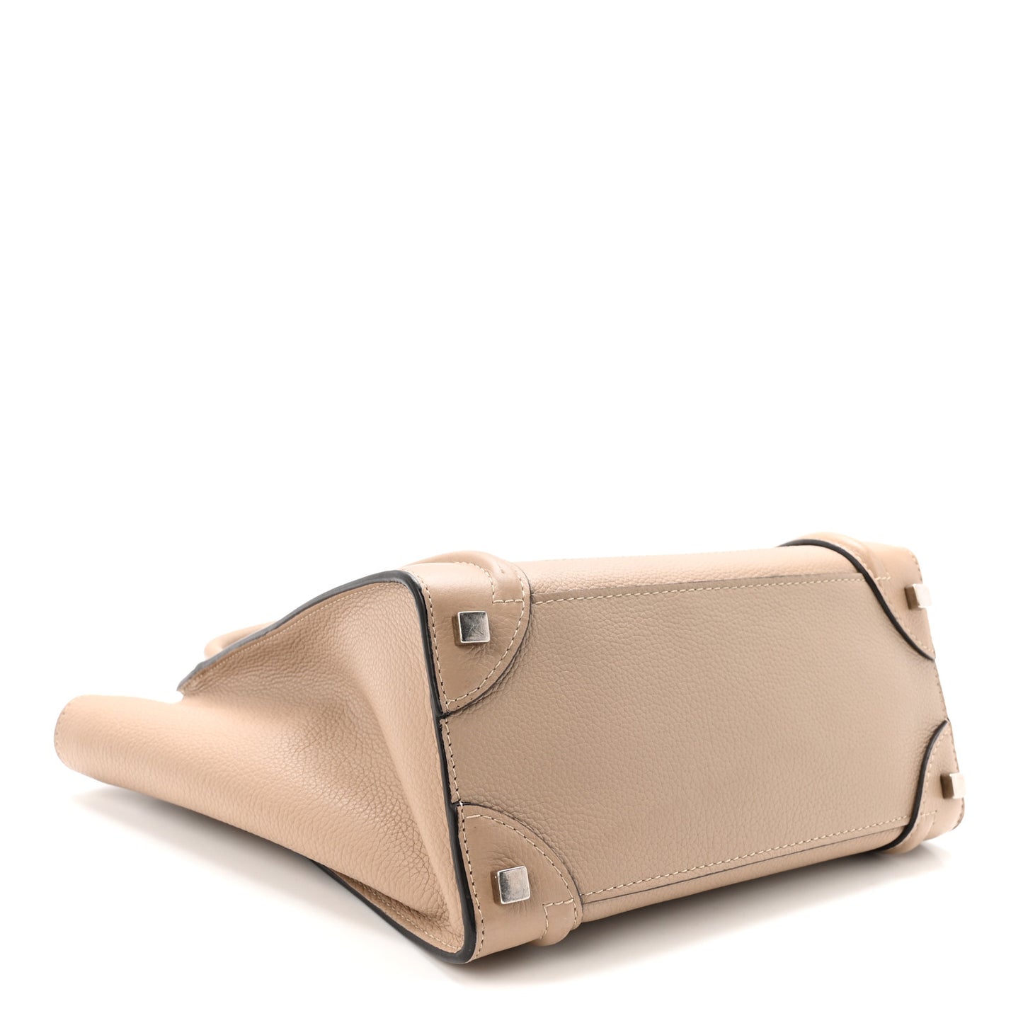 Drummed Calfskin Micro Luggage Dune
