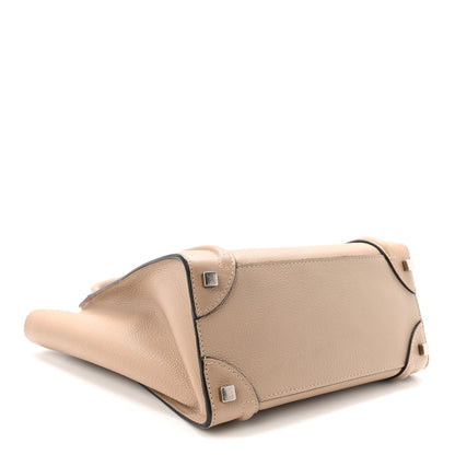 Celine Drummed Calfskin Micro Luggage Dune 4 of 9