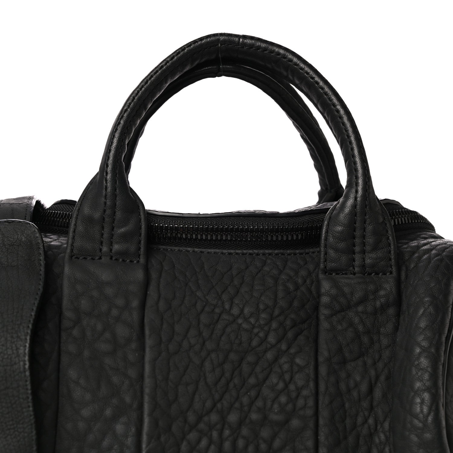 Alexander Wang Pebbled Lambskin Rockie Black Iridescent Hardware 6 of 10