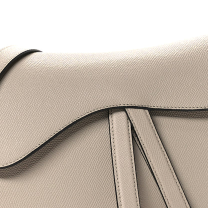 Christian Dior Grained Calfskin Saddle Bag With Strap Warm Taupe 8 of 10