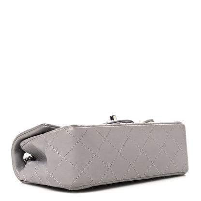 Chanel Lambskin Quilted Mini Rectangular Flap Grey 4 of 12