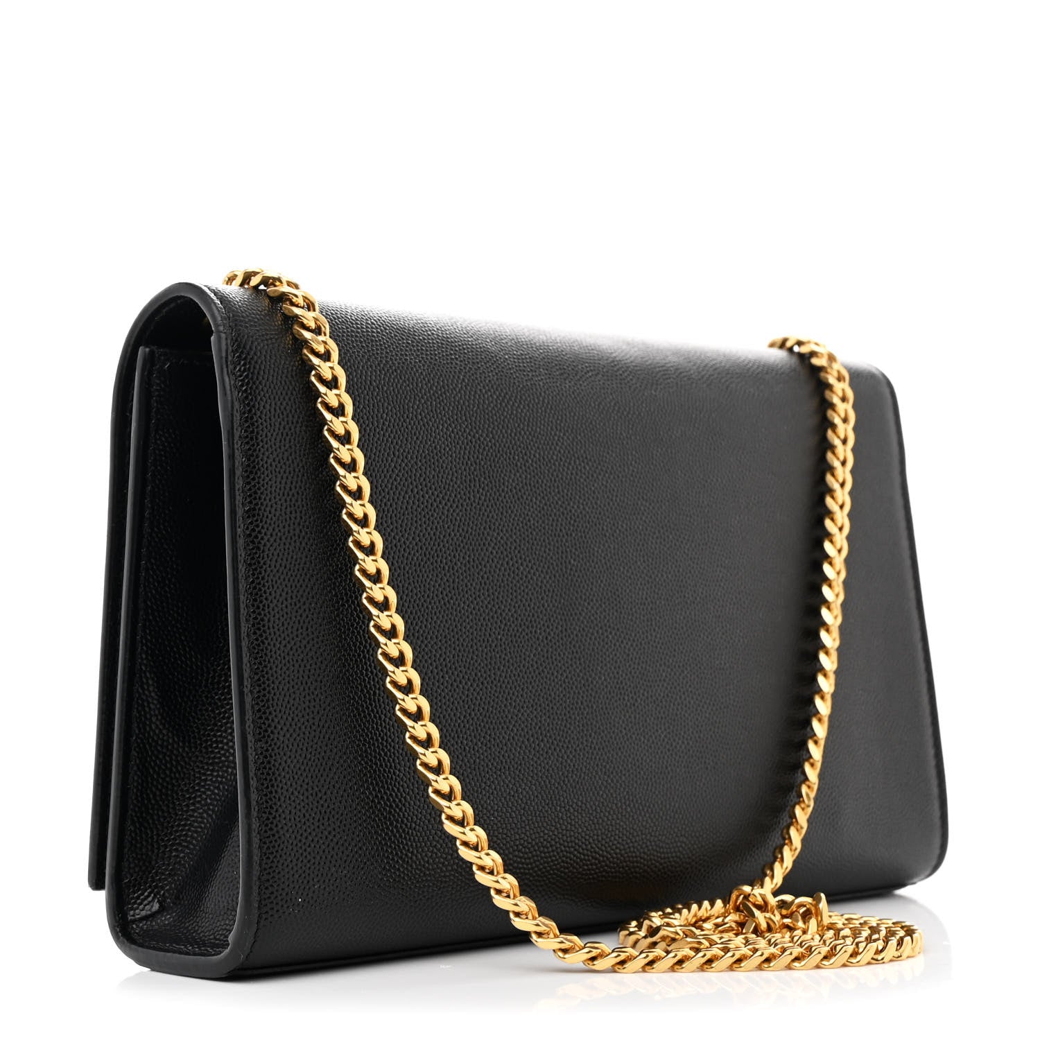 Saint Laurent Grain De Poudre Medium Classic Monogram Kate Satchel Black 3 of 10
