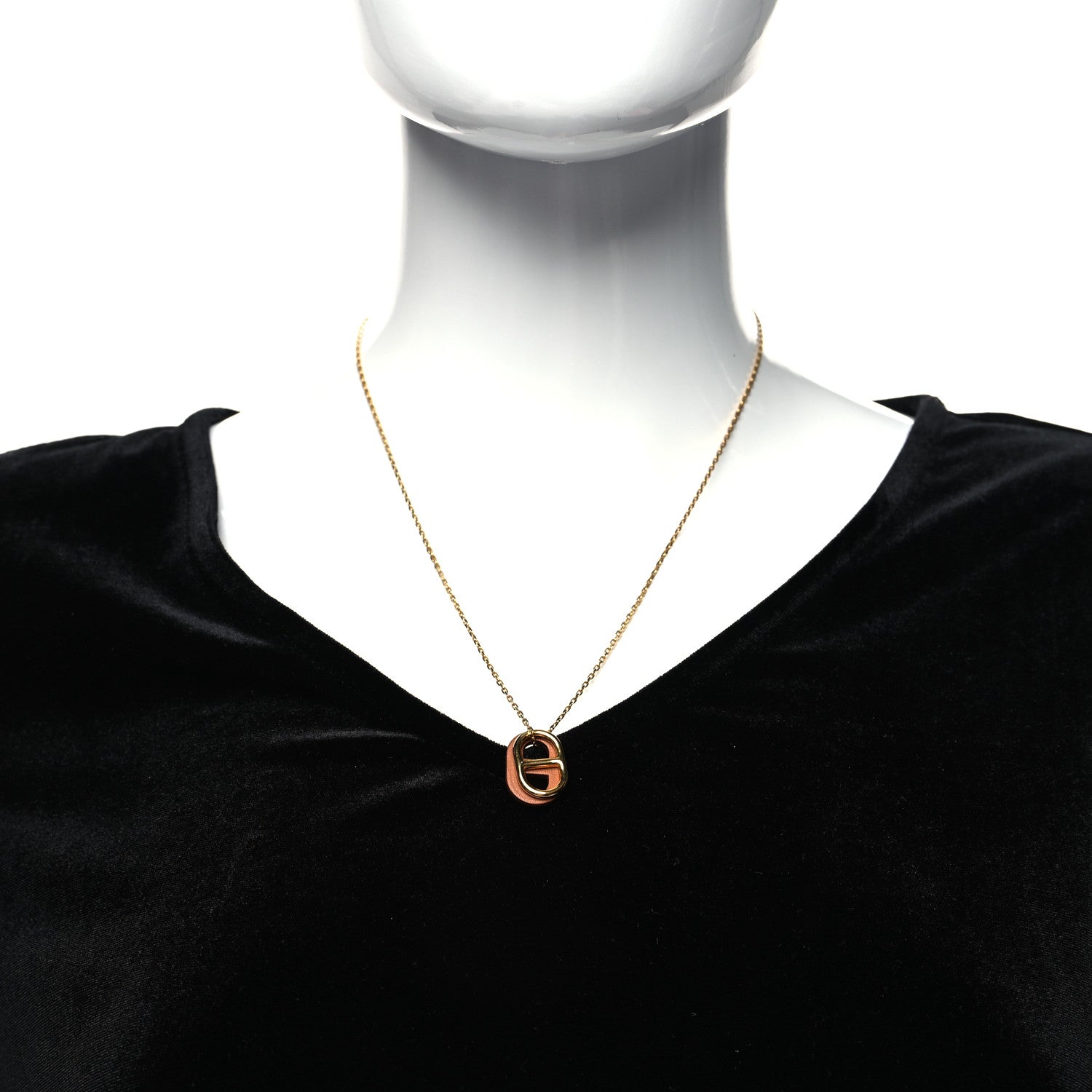 Hermes Swift O'Maillon Pendant Necklace Gold 2 of 6