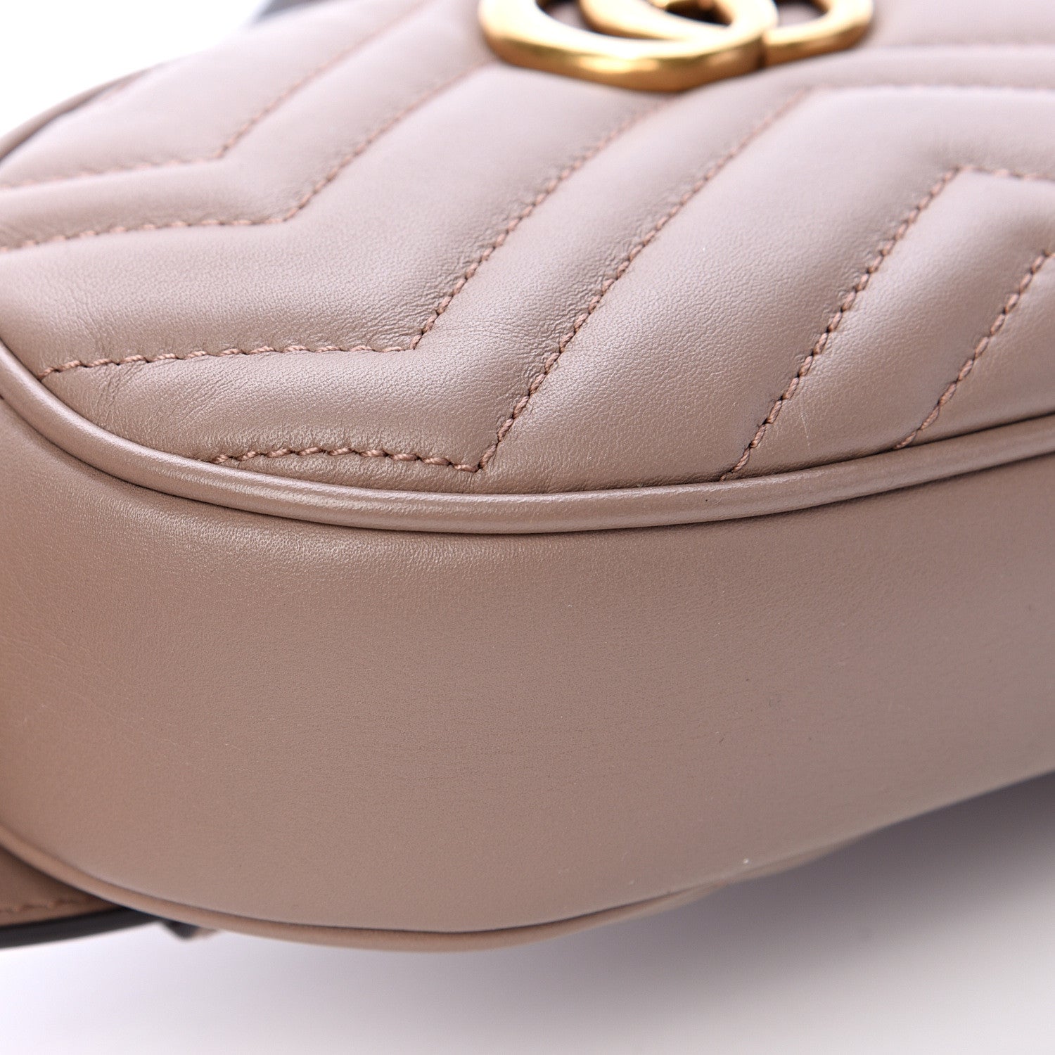 Gucci Calfskin Matelasse GG Marmont Belt Bag 85 34 Porcelain Rose 8 of 12