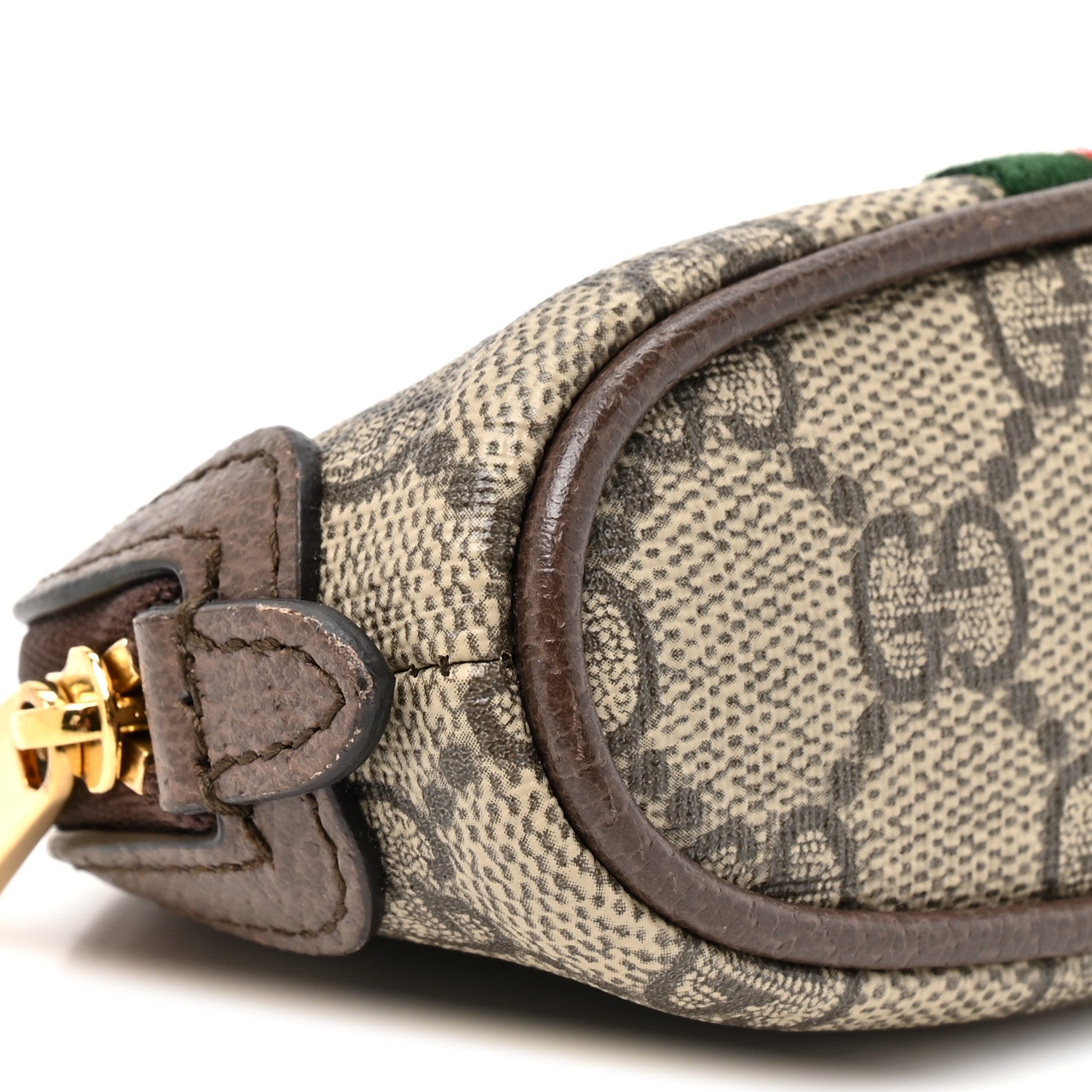 Gucci GG Supreme Monogram Web Ophidia Dome Key Pouch Beige New Acero 8 of 9