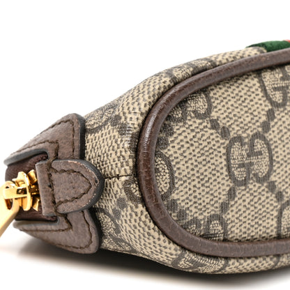 Gucci GG Supreme Monogram Web Ophidia Dome Key Pouch Beige New Acero 8 of 9