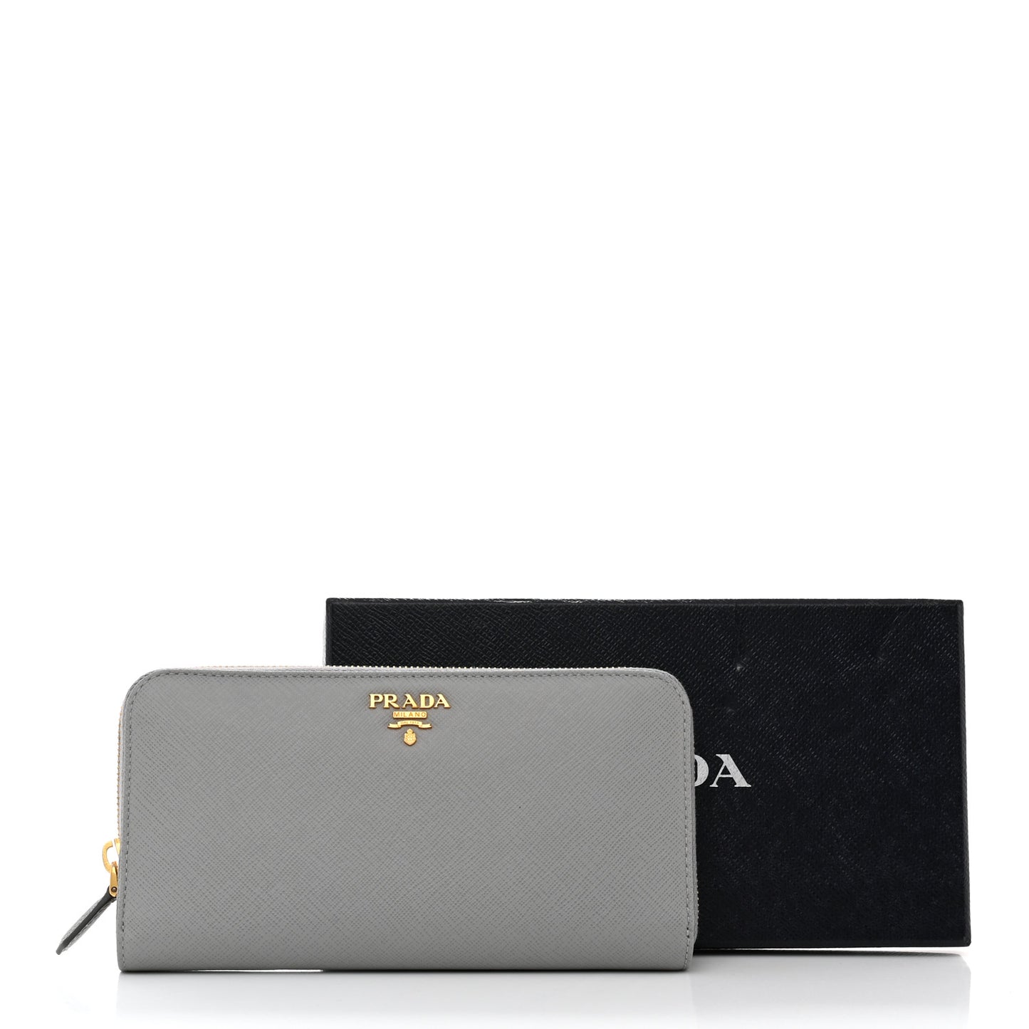 Saffiano Metal Zip Around Wallet Nube
