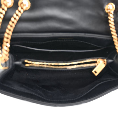 Saint Laurent Calfskin Y Quilted Monogram Small Loulou Chain Satchel Black 5 of 10