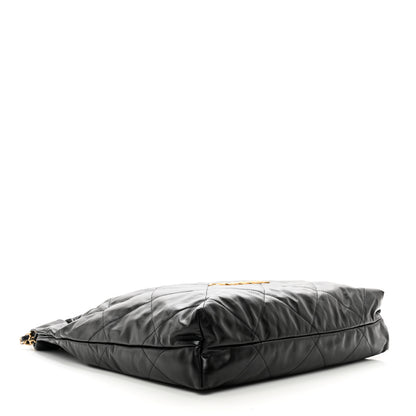 Chanel Shiny Calfskin Quilted Large Chanel 22 Black 4 of 10