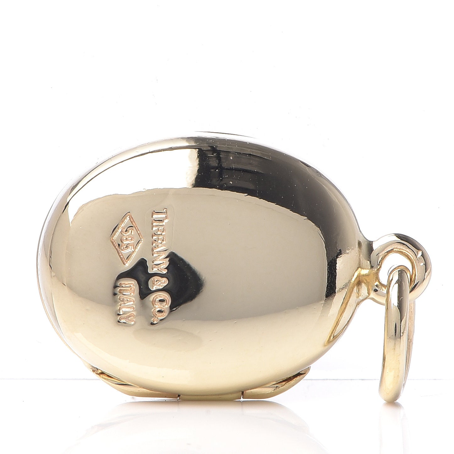 14K Yellow Gold Oval Locket Pendant