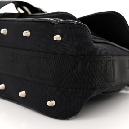 Christian Dior Silk Jersey Crystal Hardcore Bag Navy Black 10 of 13