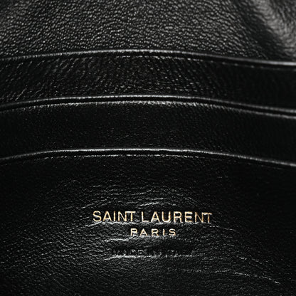 Saint Laurent Grain De Poudre Matelasse Monogram Mini Lou Camera Bag Black 6 of 10