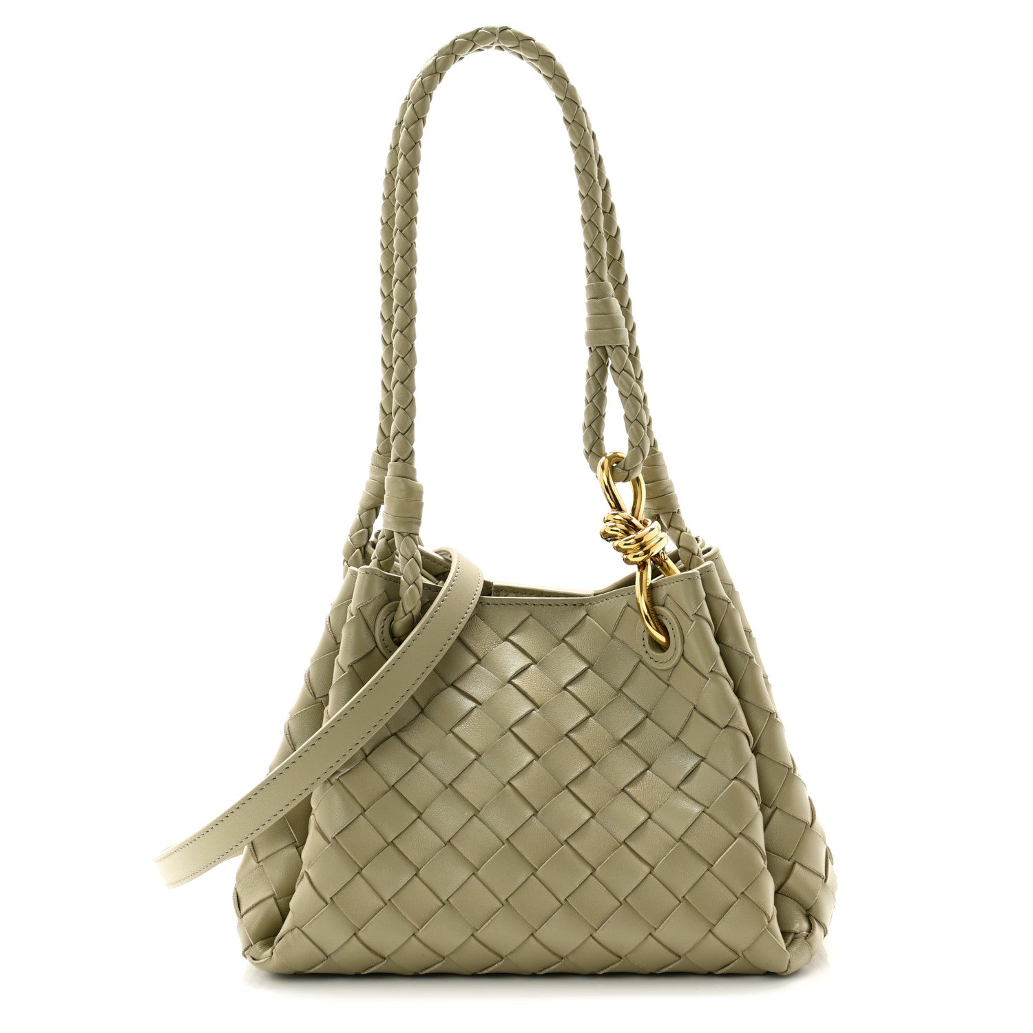 Bottega Veneta Nappa Intrecciato Small Parachute Shoulder Bag Travertine 1 of 9