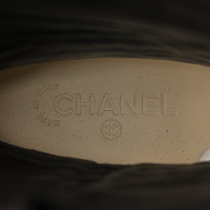 Chanel Calfskin Star Quilted Biker Boots 39.5 Brown 7 of 7