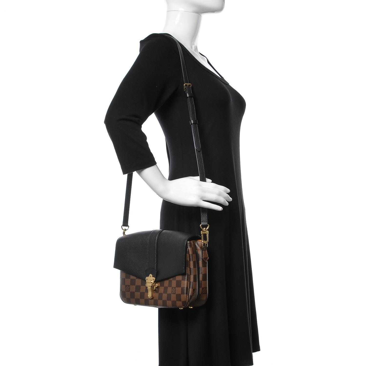Louis Vuitton Damier Ebene Clapton Black 2 of 14