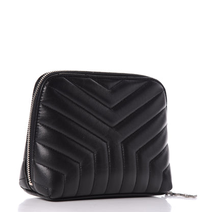 Saint Laurent Lambskin Matelasse Cosmetic Case Black 3 of 10
