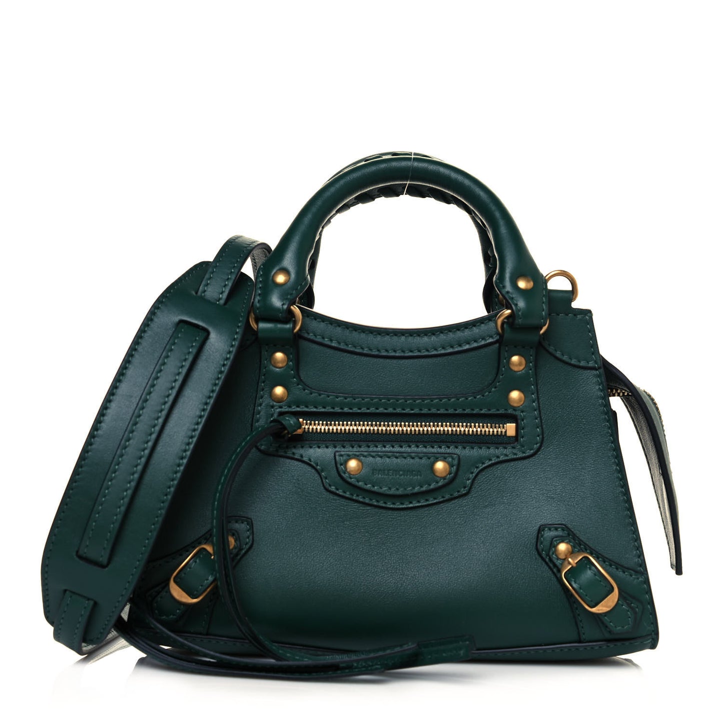 Smooth Calfskin Neo Classic Gold Hardware Mini City Forest Green
