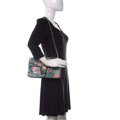Gucci Calfskin Blooms Print Small Dionysus Shoulder Bag Bright Emerald Multicolor 2 of 10