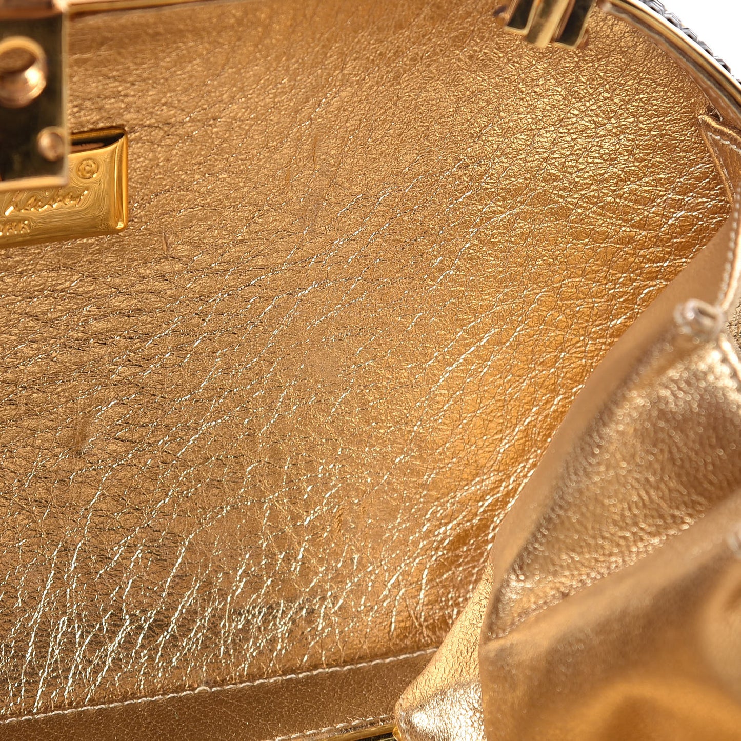Swarovski Crystal Minaudiere Clutch Black Gold