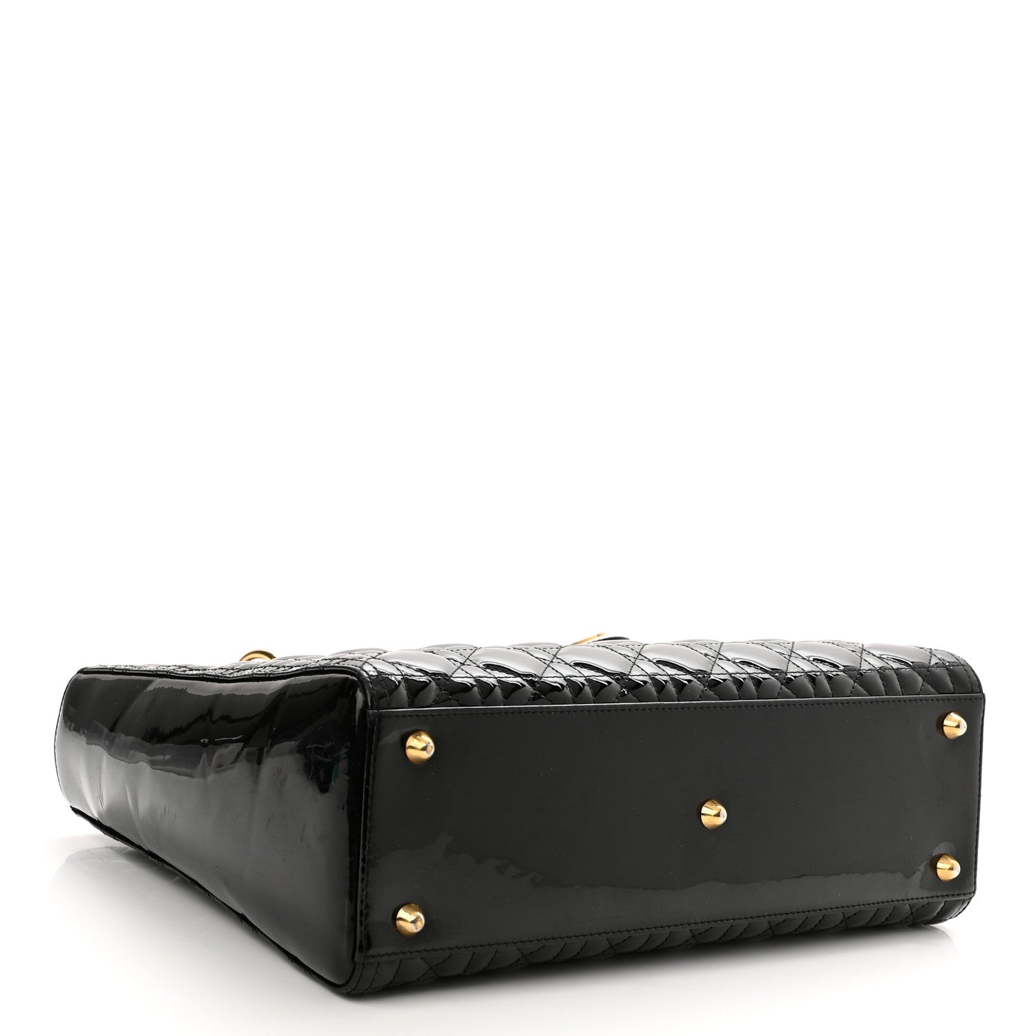 Christian Dior Patent Cannage Large Lady Dior Black 4 of 10