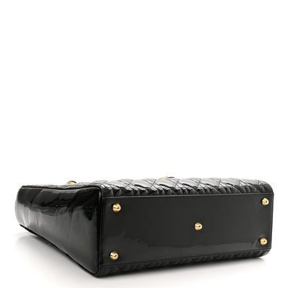 Christian Dior Patent Cannage Large Lady Dior Black 4 of 10